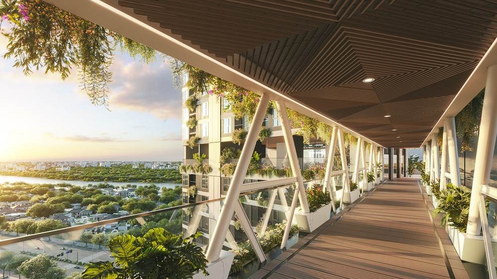 Cầu nối 2 tòa tháp A&T Saigon Riverside