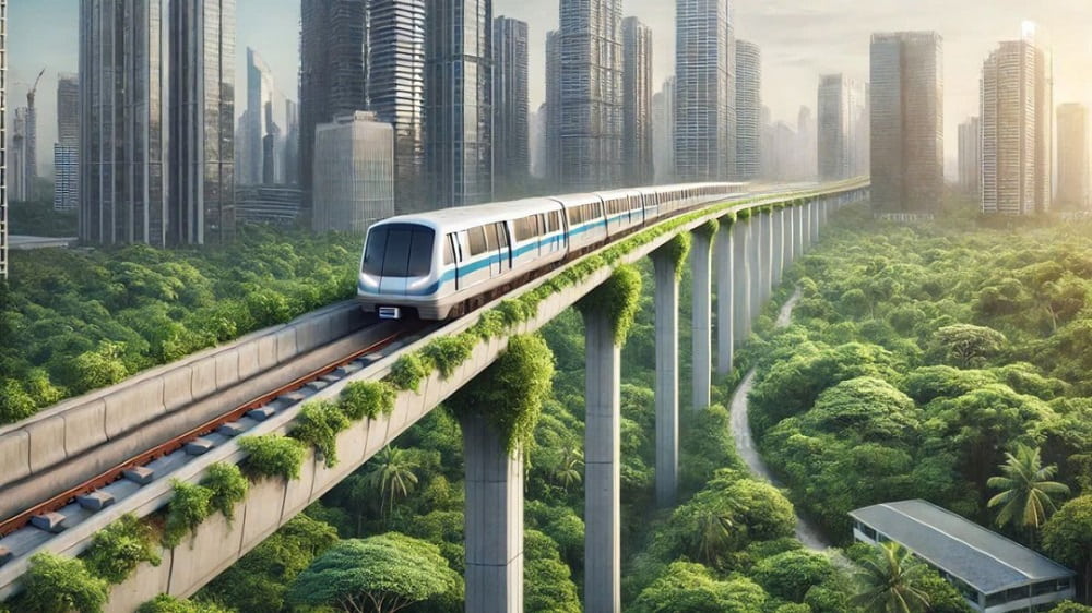 Điểm cuối tuyến đường sắt quận 7 tại Vinhomes Cần Giờ